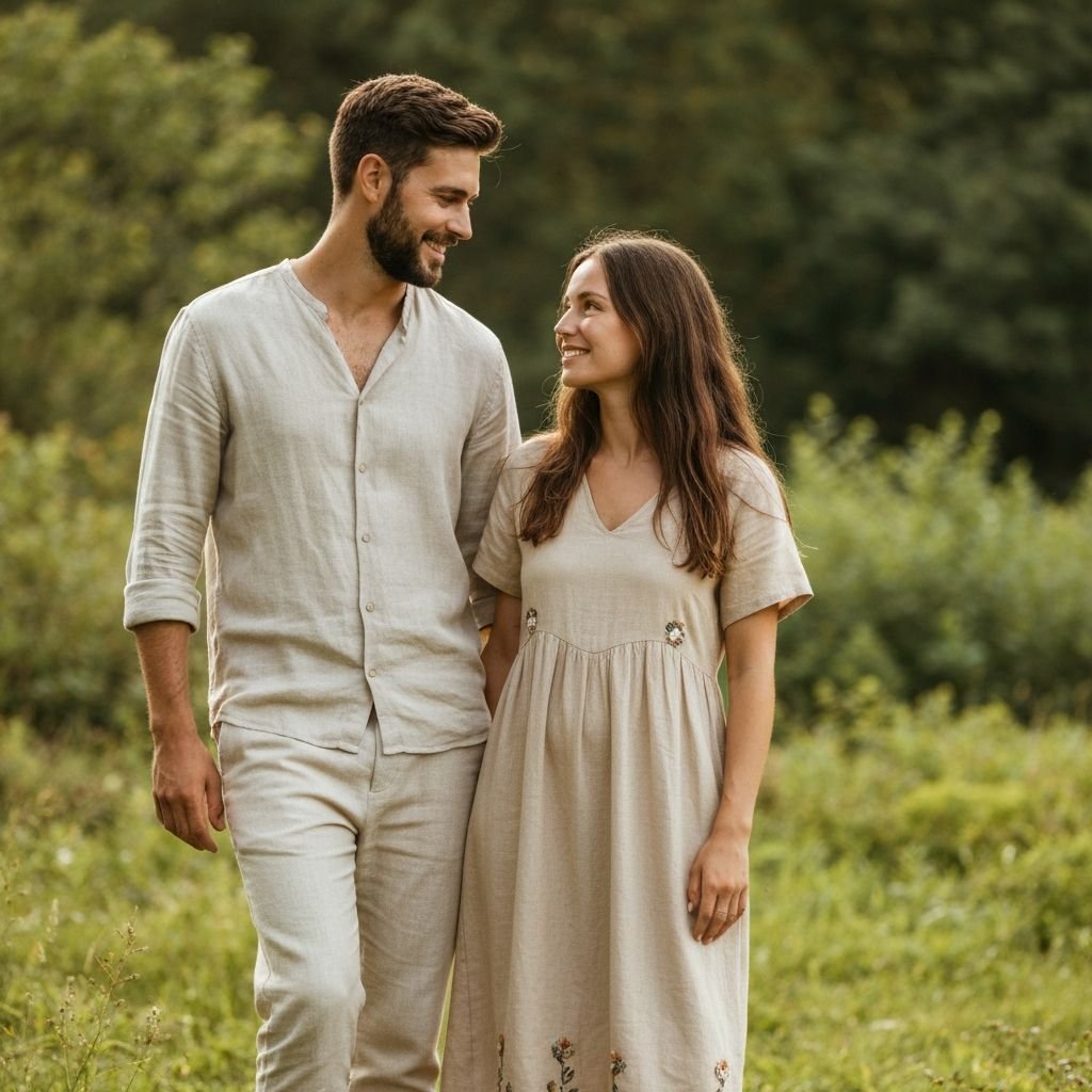 Sustainable fashion couple