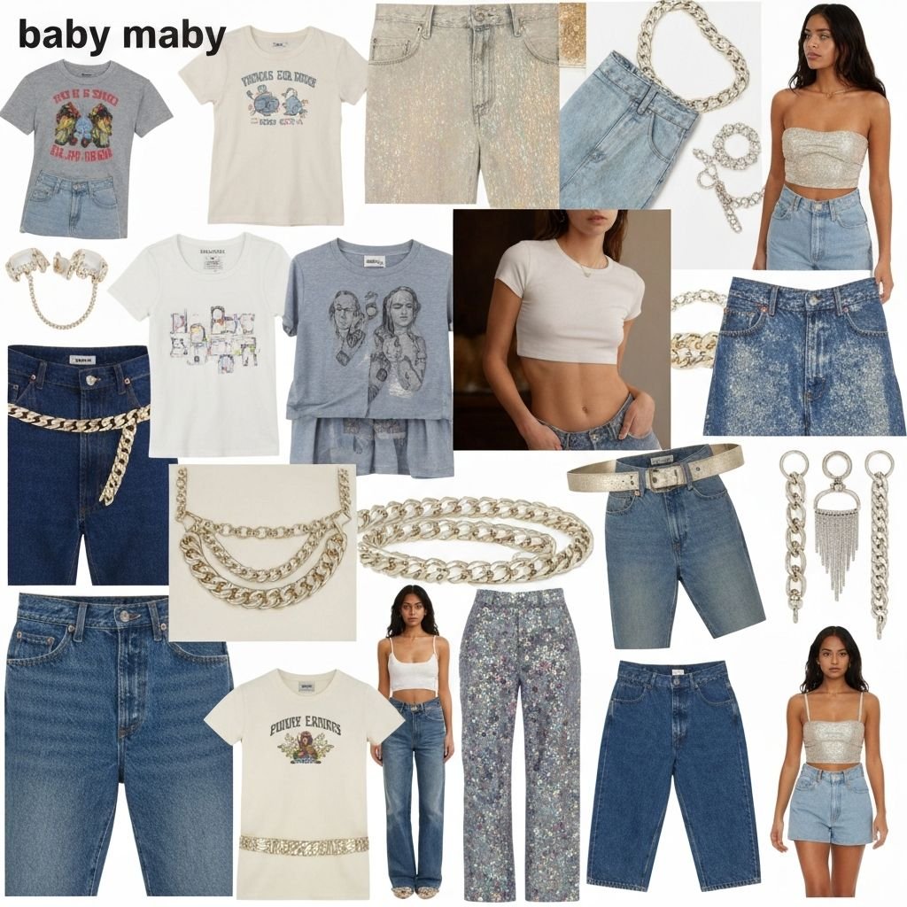Y2K fashion collage